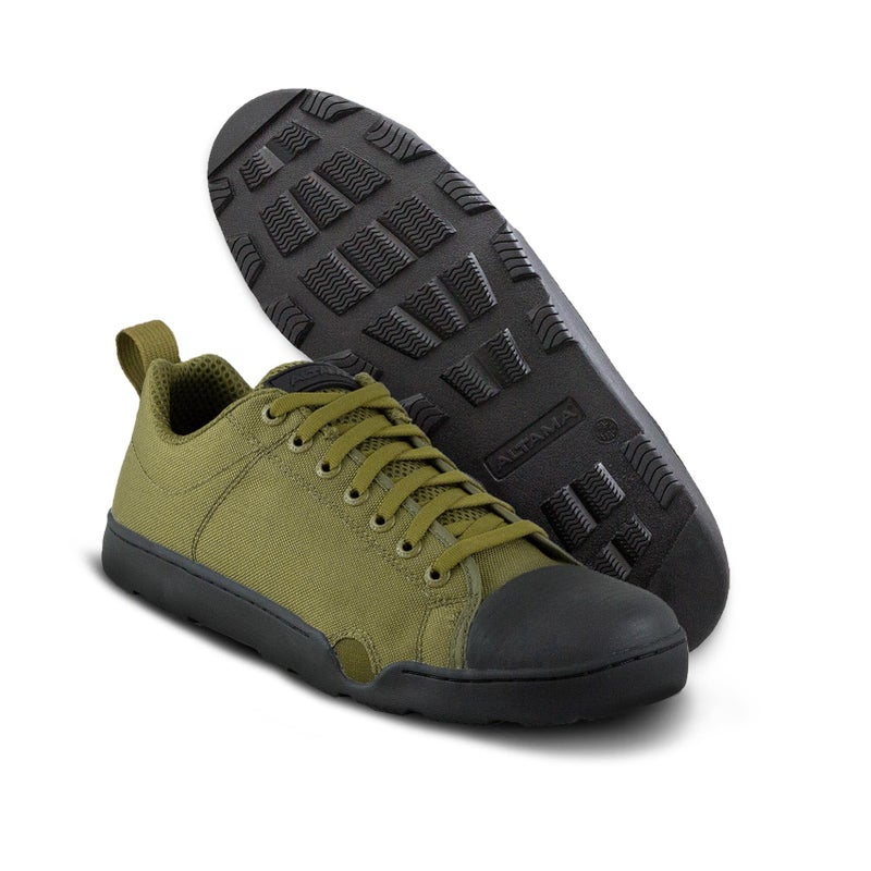 Altama Unisex Maritime Assault Low Boots, Dive Fin-Compatible Tactical Sneakers with Air Mesh Lining & Water Drainage Ports, Olive Drab, 12 Women/10.5 Men - Image 1
